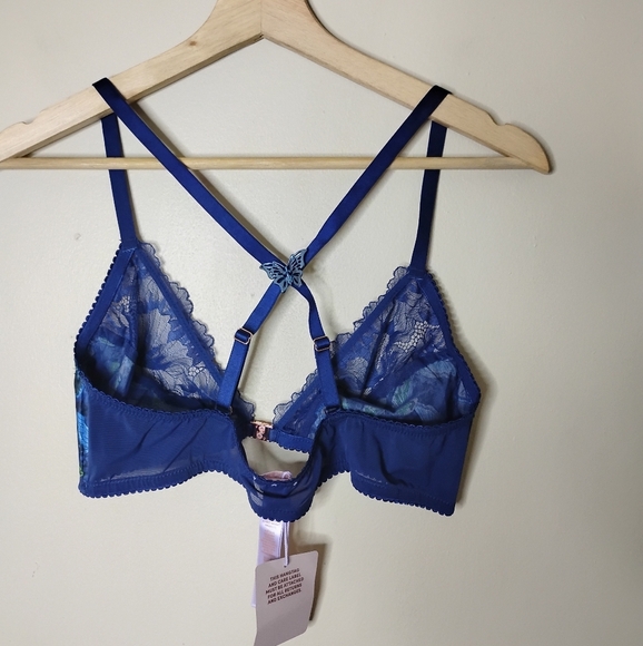 NWT Savage Fenty Butterfly Lace Bralette Size L - Picture 6 of 11
